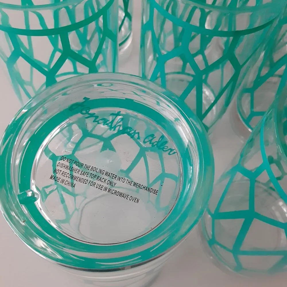 Jonathan Adler tall plastic glasses - set of (8) indoor / outdoor